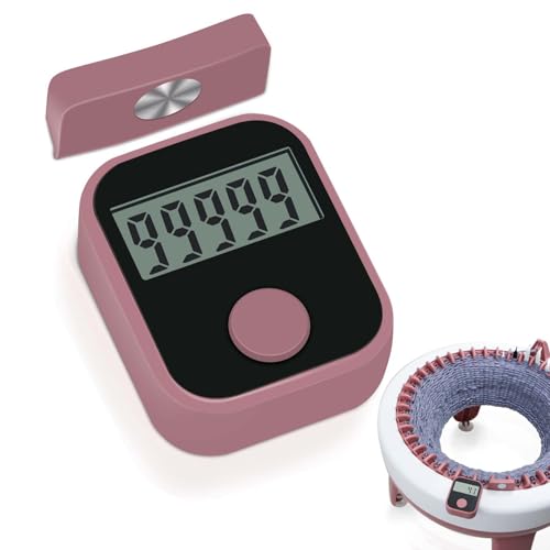 Heyseri Knitting Machine Counter, Heyseri Row Counter for Knitting Machine - Attachable Magnetic Suitable for 32.40.48 Needle Row Counter - Pink - Image 1