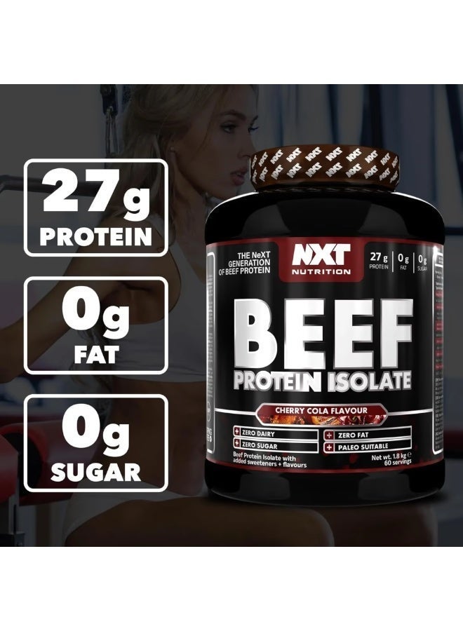 NXT Nutrition NXT Beef Protein Isolate cherry Cola 1.8kg 60 Servings - Image 2