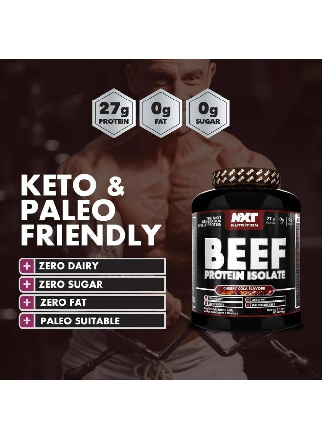NXT Nutrition NXT Beef Protein Isolate cherry Cola 1.8kg 60 Servings - Image 4