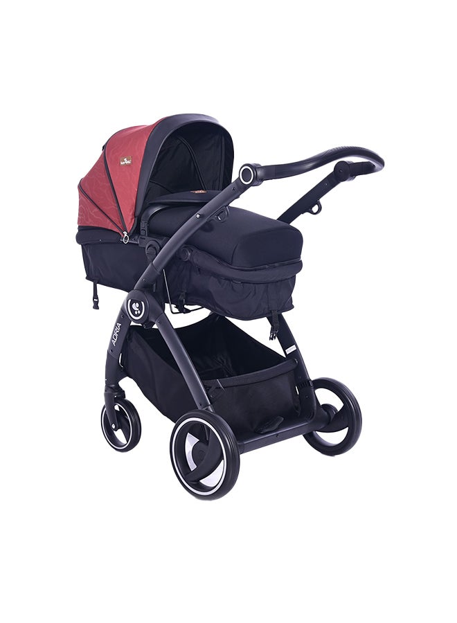 لوريلي عربة أطفال أدريا باللونين الأسود والأحمر - Image 2