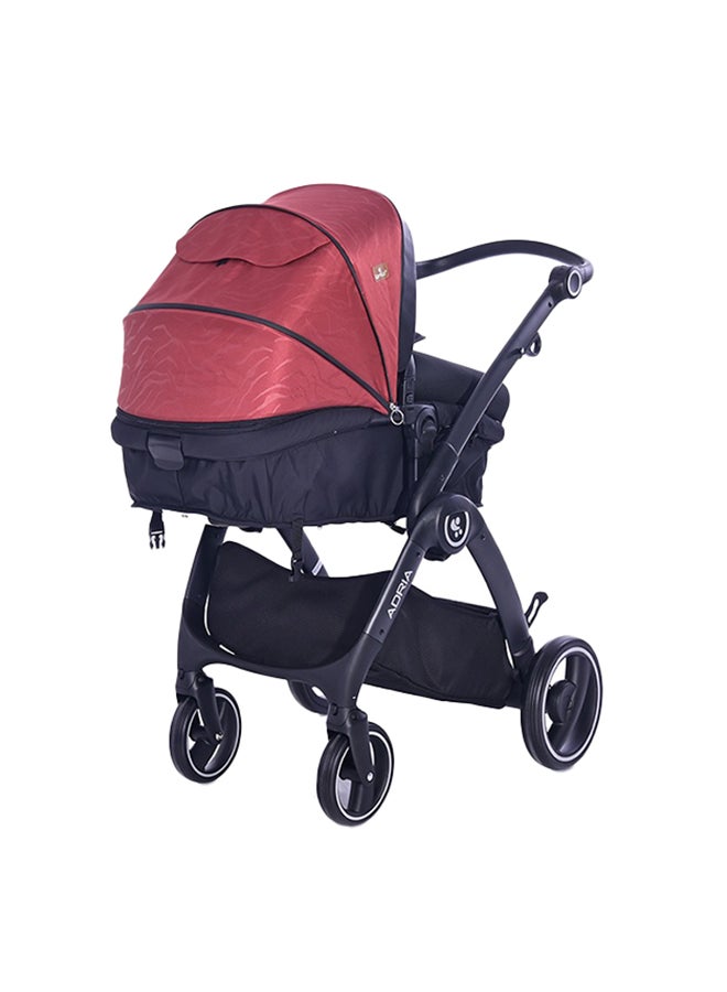 لوريلي عربة أطفال أدريا باللونين الأسود والأحمر - Image 3