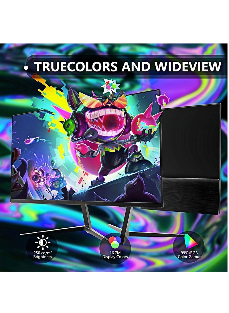 فلاشهوك شاشة كمبيوتر IPS مقاس ٢٤ بوصة، معدل تحديث ١٠٠ هرتز | إضاءة خلفية LED RGB | دقة ١٩٢٠*١٠٨٠، وقت استجابة ١ مللي ثانية | ٩٩٪ من ألوان sRGB | HDMI/VGA | حامل VESA مقاس ٧٥×٧٥ مم | سطوع ٣٠٠ شمعة - Image 5