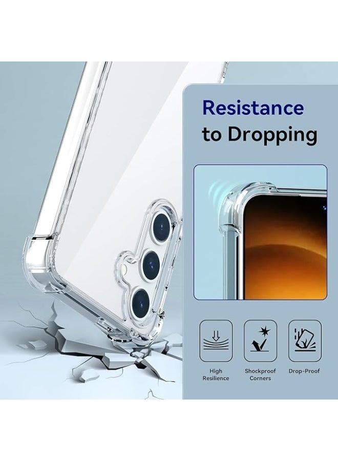 بروماس غطاء شفاف لهاتف سامسونج جالاكسي S25 بلس – واقٍ ضد الصدمات بتصميم نحيف، حماية من الاصفرار، حواف TPU مرنة، مقاوم للخدوش - Image 4