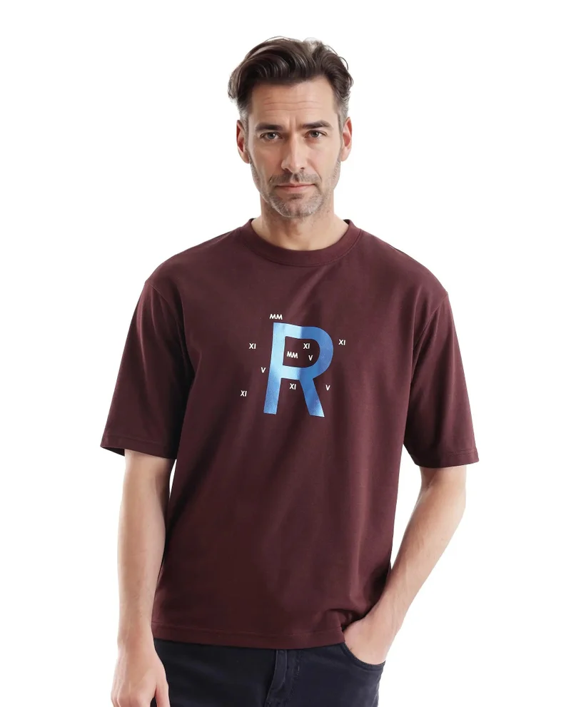 Rare Rabbit Men's Graphic Print Boxy Fit T-Shirt