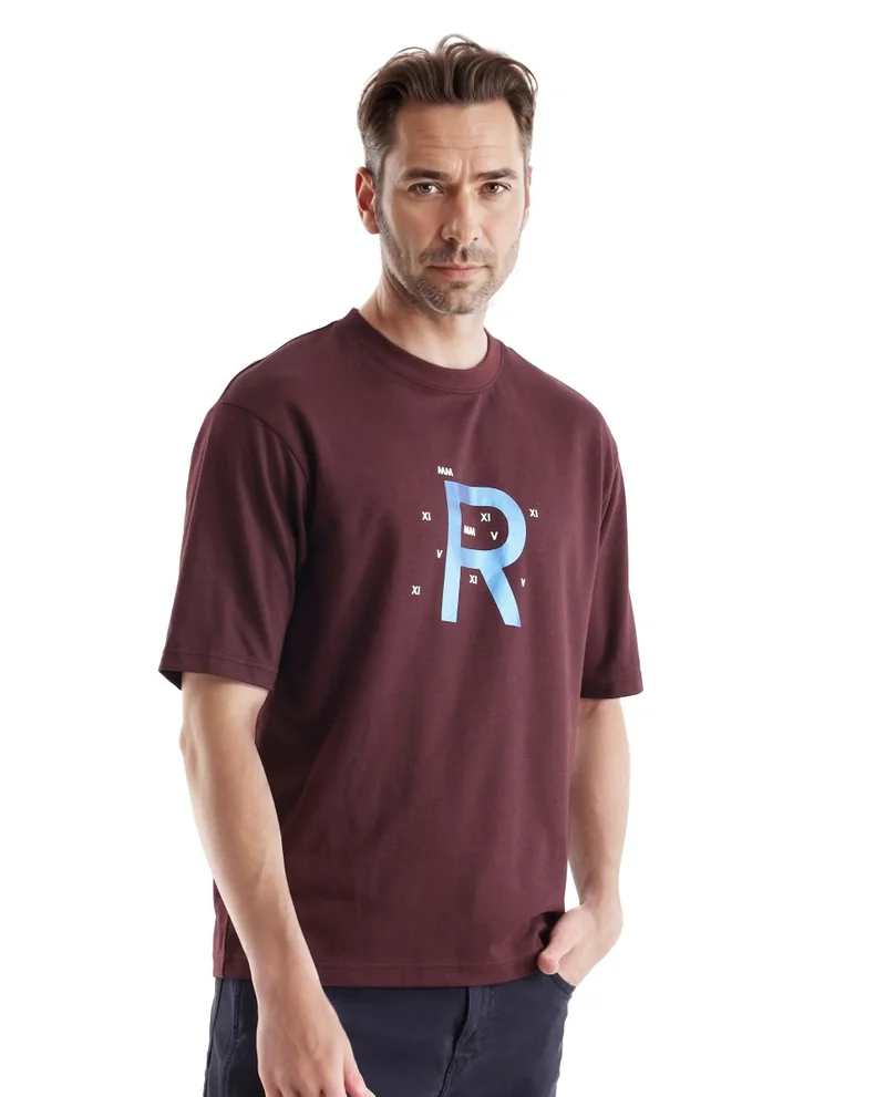 Rare Rabbit Men's Graphic Print Boxy Fit T-Shirt