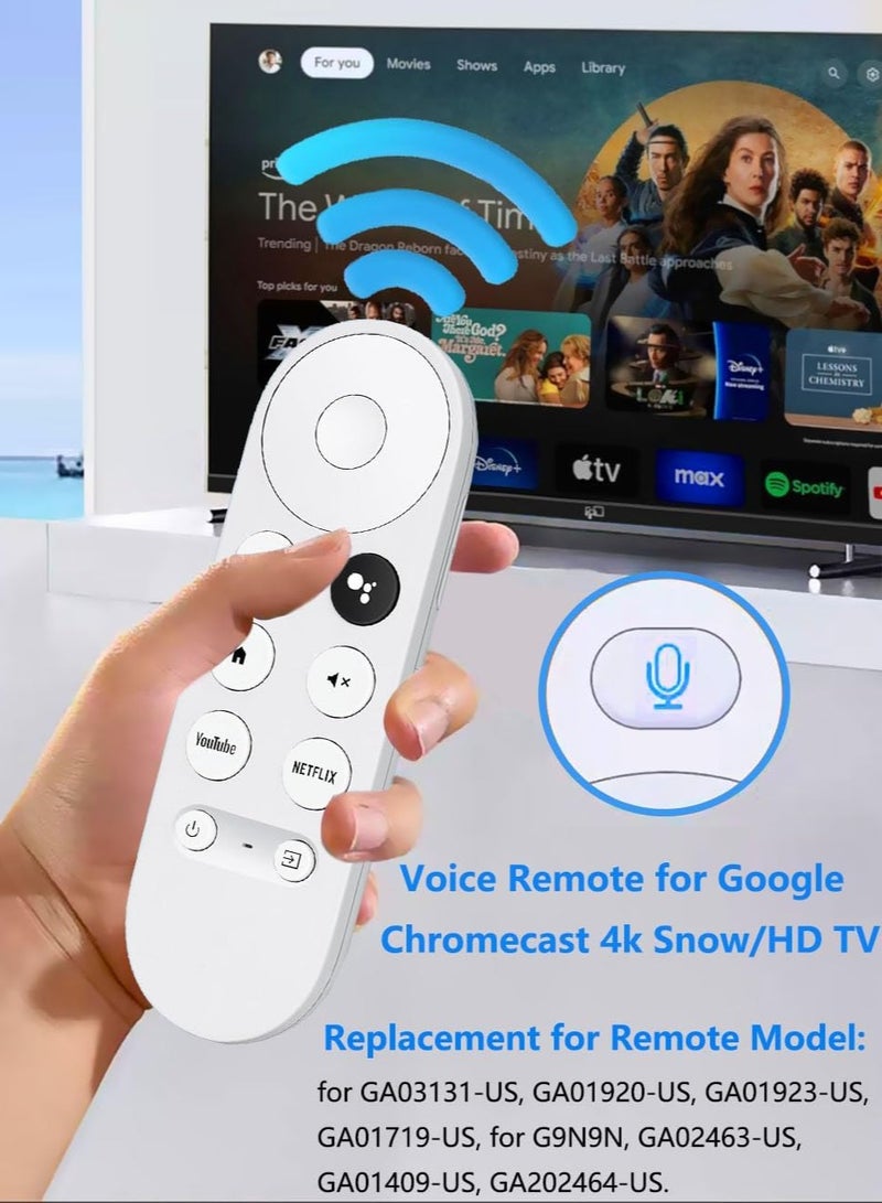 ELTRAZONE NEW Upgrade Voice Remote for Google Chromecast with Google TV – Compatible with 4K Snow & HD Models – Replacement Remote for G9N9N, GA01920-US, GA01409-US, GA01923-US, GA01919-US – Bluetooth Voice Control & Easy Setup (Remote Only) - Image 2