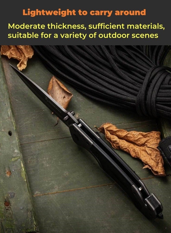 Multifunctional Stainless Steel Folding Knife G10 Handle All-Steel Portable Outdoor Folding Knife Outdoor Camping Fruit Knife