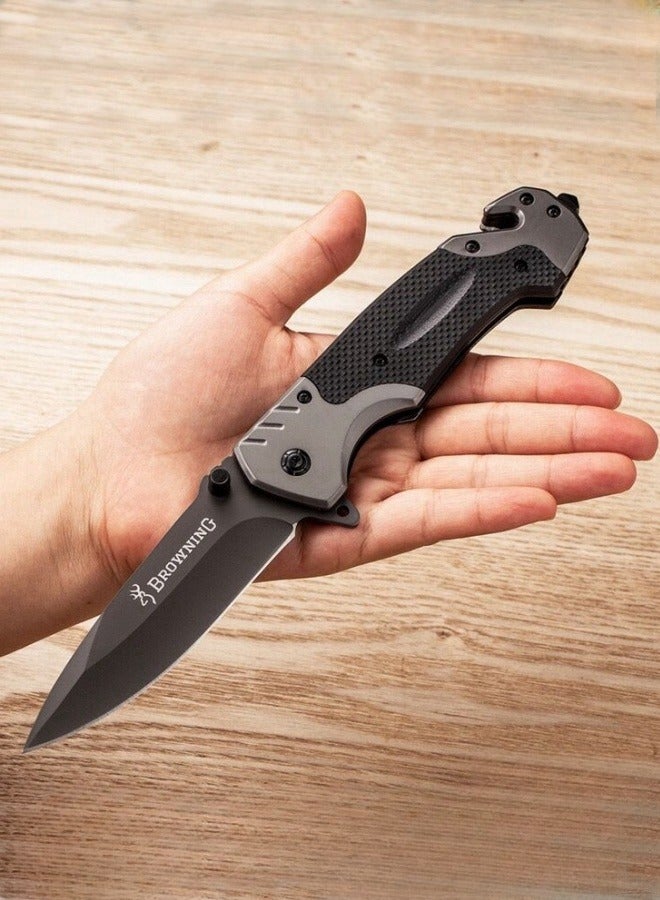 Multifunctional Stainless Steel Folding Knife G10 Handle All-Steel Portable Outdoor Folding Knife Outdoor Camping Fruit Knife