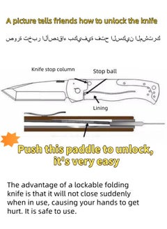 Browning Multifunctional Stainless Steel Folding Knife G10 Handle All-Steel Portable Outdoor Folding Knife Outdoor Camping Fruit Knife  - Image 3