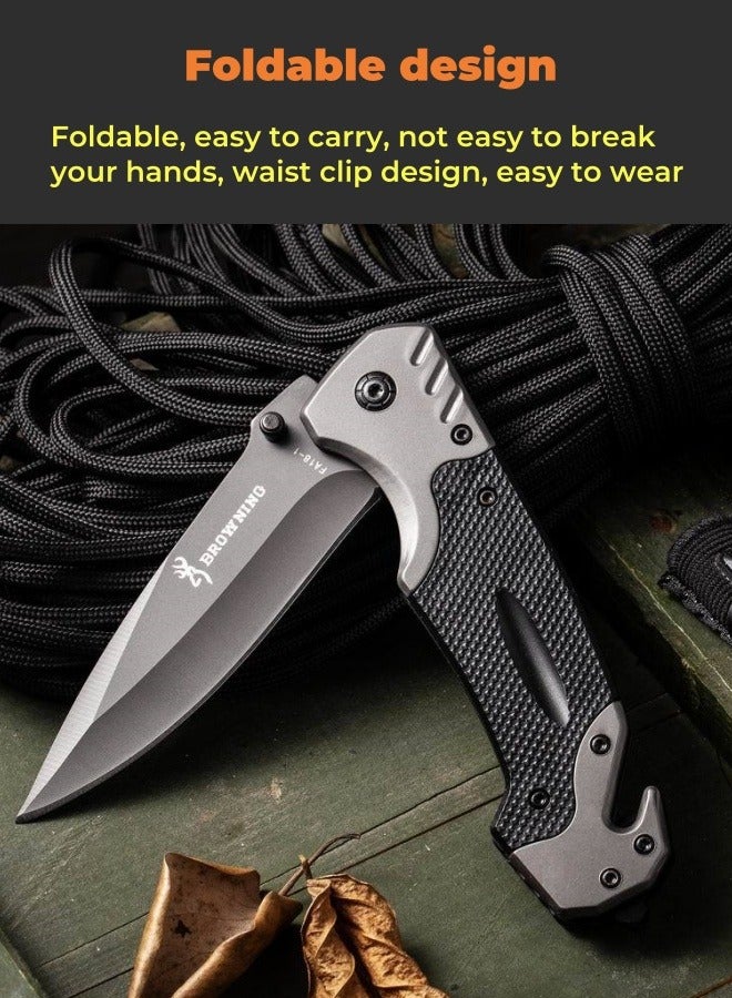 Multifunctional Stainless Steel Folding Knife G10 Handle All-Steel Portable Outdoor Folding Knife Outdoor Camping Fruit Knife