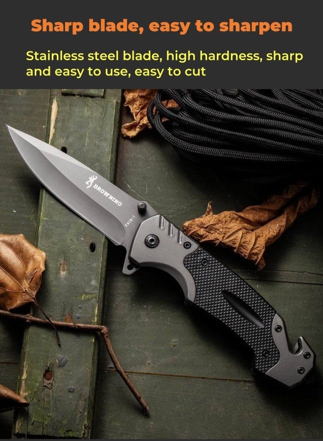 Multifunctional Stainless Steel Folding Knife G10 Handle All-Steel Portable Outdoor Folding Knife Outdoor Camping Fruit Knife