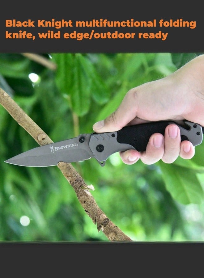 Multifunctional Stainless Steel Folding Knife G10 Handle All-Steel Portable Outdoor Folding Knife Outdoor Camping Fruit Knife