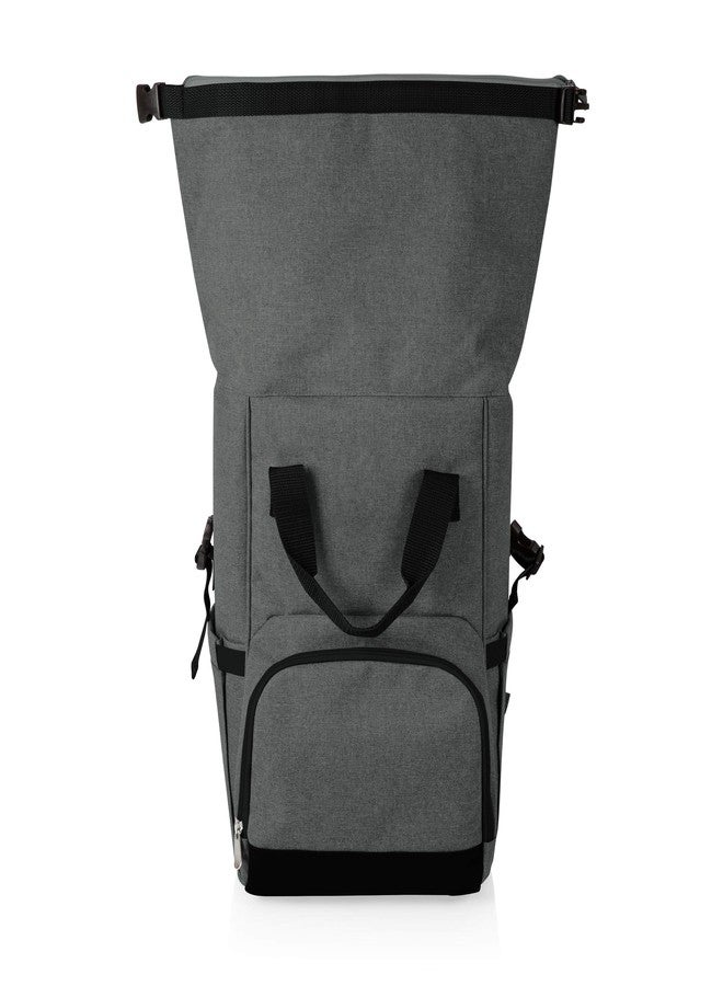 PICNIC TIME NFL Arizona Cardinals OTG Roll-Top Cooler Backpack - Hiking Backpack Cooler - Soft Cooler Bag, (Heathered Gray) - Image 3