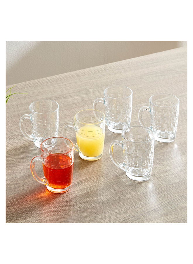 Luminarc Temp New Morning 6-Piece Checked Mug Set 320 ml - Image 1