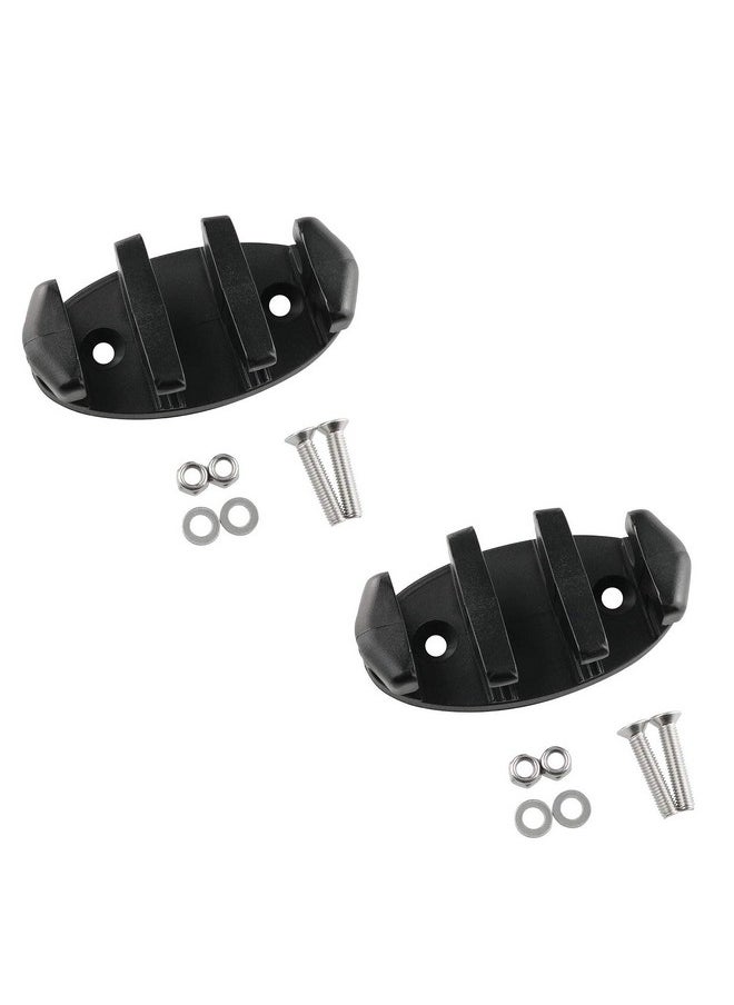 JCBIZ - 2 Sets 87Mm Nylon Zig Zag Cleat Kit For Kayak With Screws And Nuts - Image 1