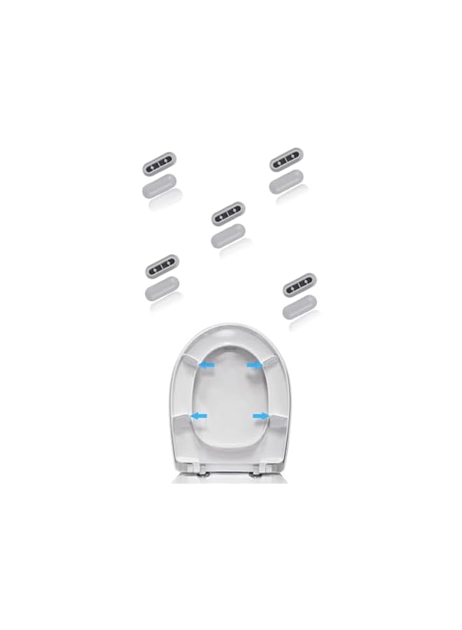 S-TOP Toilet Seat Bumper Replacement Set - 10Pcs Grey Bidet Pad for Comfortable Toilet Assistance & Cushioning - Image 2