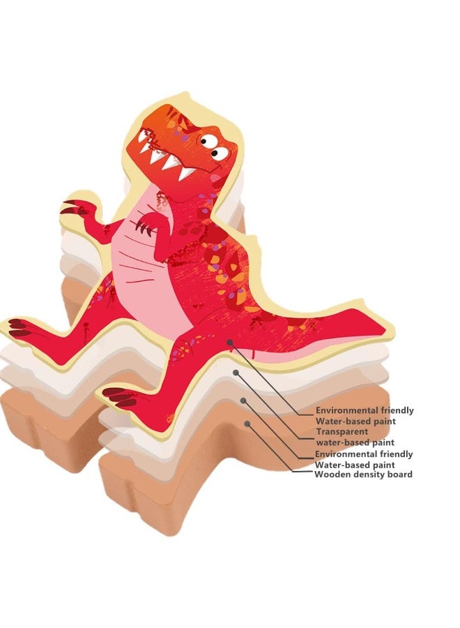 كيلا ألعاب الديناصورات، لعبة توازن المكعبات الخشبية، ألعاب ديناصورات للأطفال الصغار مع البولينج وعوارض التوازن، ألعاب ديناصورات للأطفال من 3 إلى 5 سنوات، ألعاب مونتيسوري لمرحلة ما قبل المدرسة للأطفال - Image 4