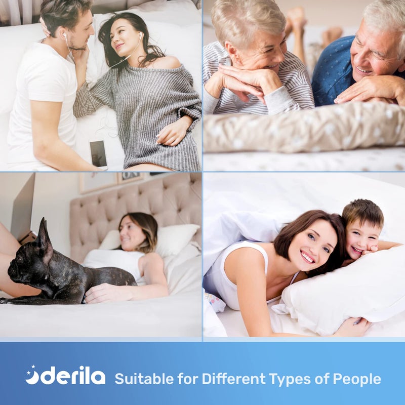 Derila Cooling Pillowcase Optimal Temperature Control for Your Memory Foam Pillow for Perfect Sleep. Quality Material White Pillow Cover - Image 5