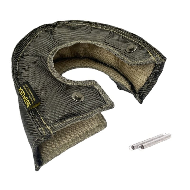 Carbon Fiber T4 Turbo Blanket Heat Shield charger Cover Wrap for T4 GT40 GT42 GT45 With Locking SpringsCover Carbon Turbo Charger Cover Heat Shield Barrier Fiber Turbo Blanket Turbocharger
