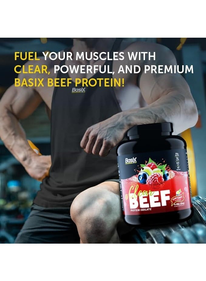 Basix Clear Beef Protein Isolate Vimtonic 33 Servings,998g – Refreshing High-Protein Lean Muscle Drink - Image 5