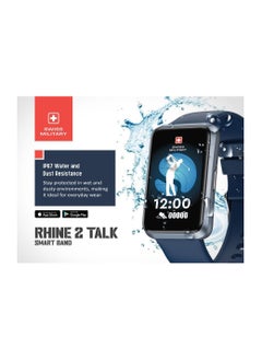 Swiss Military Rhine2 Smart Band 1.57” Display, Bluetooth Calling, Multi Language, Health & Sports Tracking, 7 Days Battery, IP67, iOS/Android Compatible, Blue Strap - pzsku/ZAFBC0F0FFE9ED72A0959Z/45/_/1733809166/46609c1d-714b-4e5b-bd1e-db7a1c9d08d6