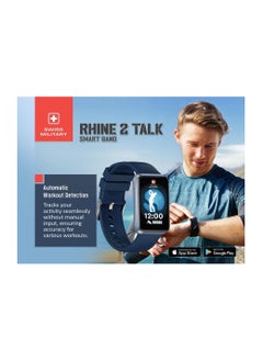 Swiss Military Rhine2 Smart Band 1.57” Display, Bluetooth Calling, Multi Language, Health & Sports Tracking, 7 Days Battery, IP67, iOS/Android Compatible, Blue Strap - pzsku/ZAFBC0F0FFE9ED72A0959Z/45/_/1733809257/c6f98a0d-5197-4c88-baa1-cfcb5c325f79