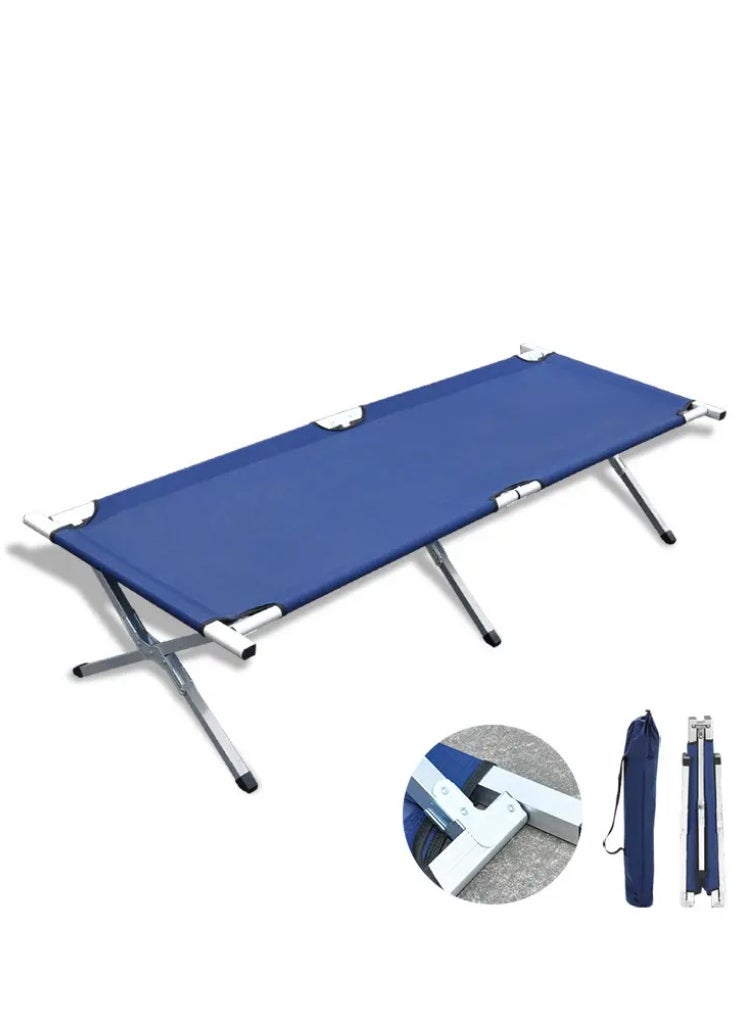 GO2CAMPS Heavy Duty Foldable Camping Bed With Carry Bag | Sun Lounger | Travel Bed | Camping Cot | Portable Multifunctional Trip Bed For Hiking, Beach, Desert, Home,Offices,Traveling | Military-Grade Portable Sleeping Bed With 190Cm Length, 65Cm Width, And 42Cm Height – Ideal For Camping, Hiking, And Outdoor Adventures  - Image 1