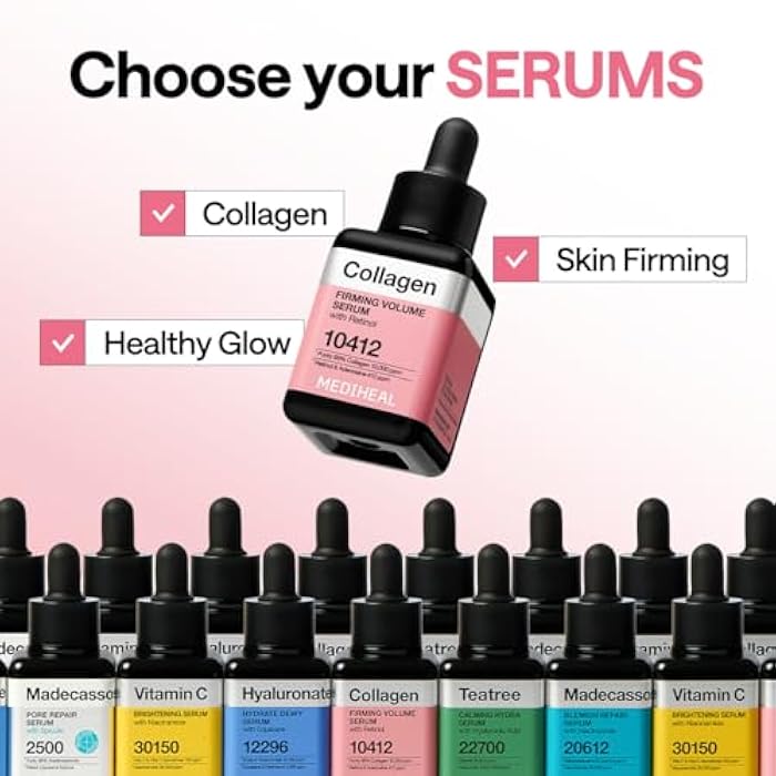 Mediheal Collagen Firming Volume Serum with Retinol 1.35 fl oz - Face Serum for Korean Glass Skin Look, Anti-Wrinkle, Pore Care & Long-Lasting Hydration - Image 2