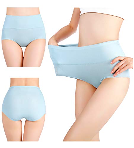 cauniss Cotton Panties High Waisted C Section Recovery Postpartum Soft Full Coverage Underwear for Women(7 Pack) (multicolor, Medium) - Image 4