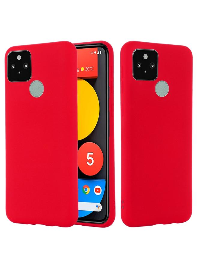 S-TOP Case For Google Pixel 5A Solid Color Liquid Silicone Dropproof Full Coverage Protective Case - Image 2