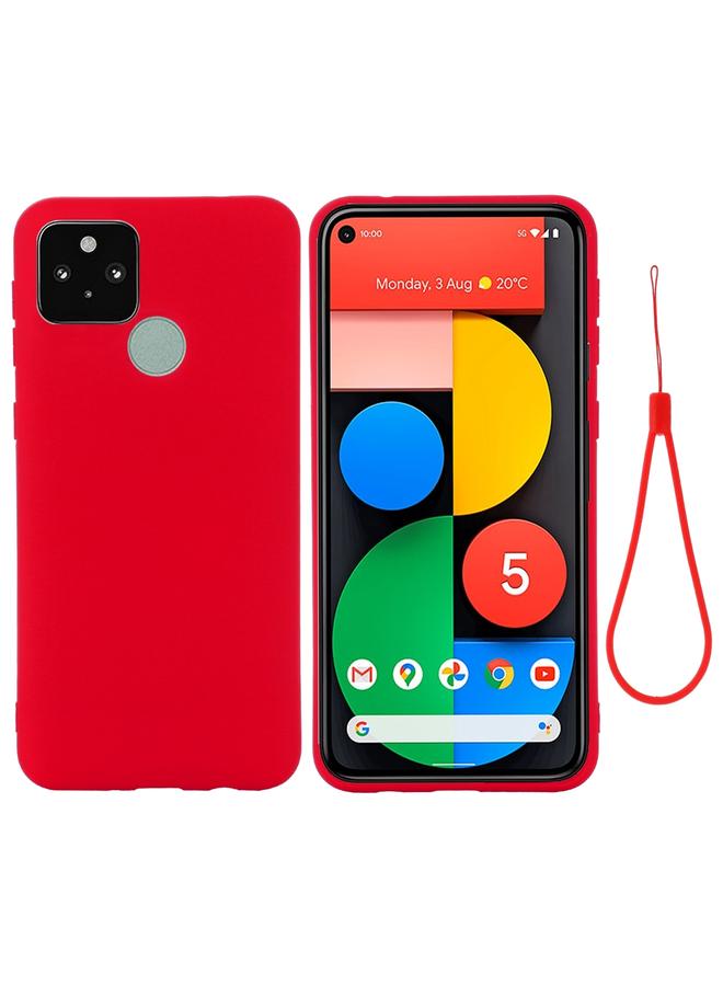 S-TOP Case For Google Pixel 5A Solid Color Liquid Silicone Dropproof Full Coverage Protective Case - Image 1