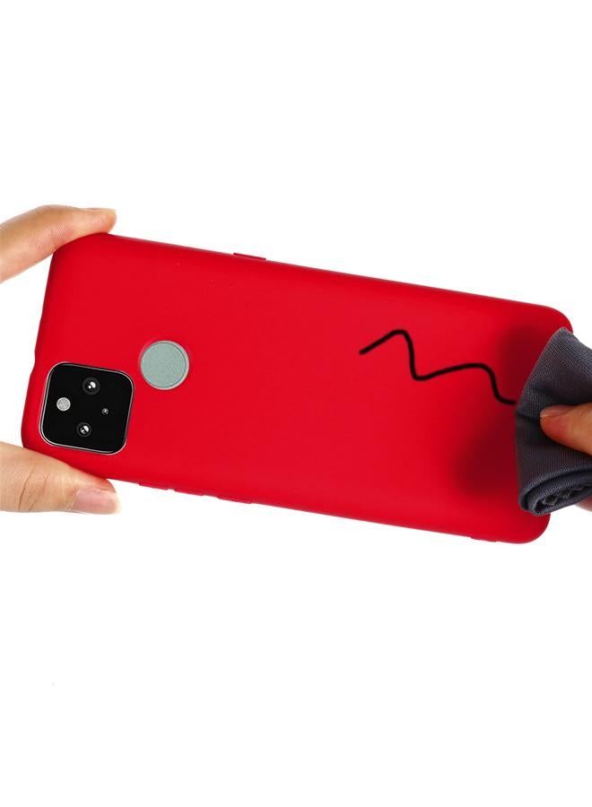 S-TOP Case For Google Pixel 5A Solid Color Liquid Silicone Dropproof Full Coverage Protective Case - Image 5