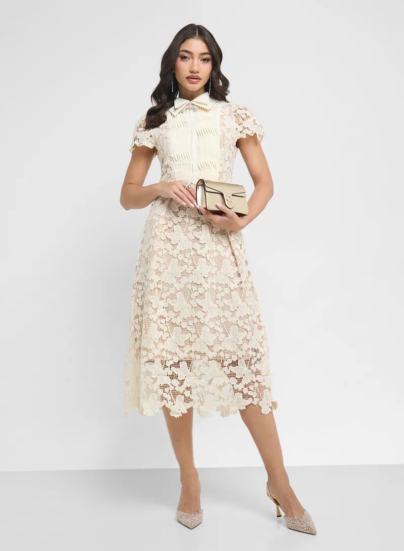 ELLA Lace Midi Dress