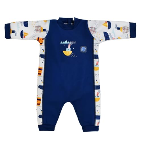 Splash About Warm in One Baby Wetsuit, Tug Boats, 12-24 Months - Image 1