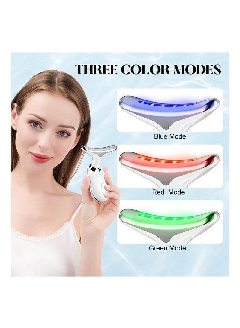 hayapoint Neck and Face Massager Device, EMS Facial Lifting and Sculpting Tool, Anti-Aging Double Chin Reducer, Skin Tightening and Wrinkle Remover, Beauty Device with 3 Light Modes and Vibration for Firming and Contouring  - Image 2