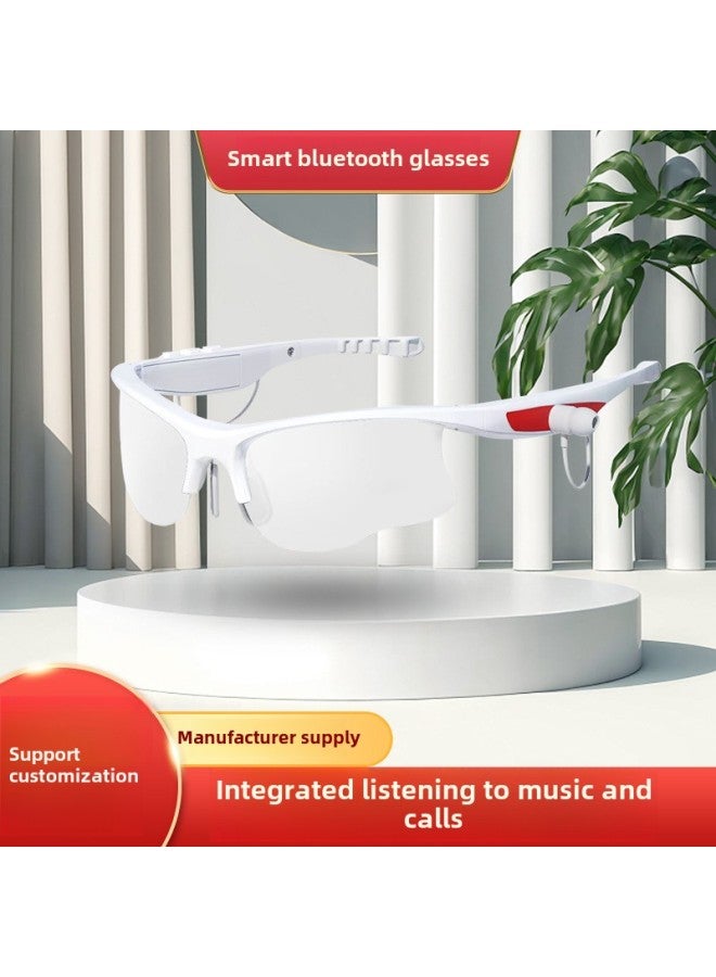 Smart Bluetooth Polarized Glasses Sports Call Stereo Sunglasses Multi-function Polarized Bluetooth Glasses-Color:White  - Image 2