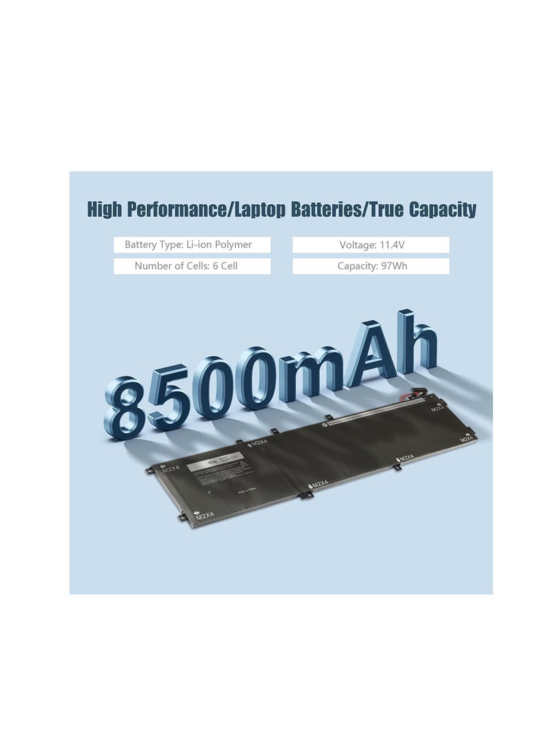 Terabyte 6GTPY Battery for Dell XPS 15 9560 9570 9550 7590 Precision 5510 5520 5530 M5520 M5510 Vostro 7500 7590 5041C 5D91C 5XJ28 GPM03 6GTPY Battery - Image 2