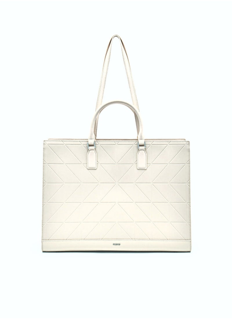 Pedro - Studio Leather Pixel Tote Bag - Image 1