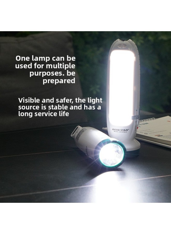 متعددة الوظائف LED الإضاءة ضوء الطوارئ التخييم في الهواء الطلق مصباح يدوي محمول ثنائي الغرض مصباح يدوي ضوء قوي شحن الجانب ضوء اللون: 5 واط - Image 2