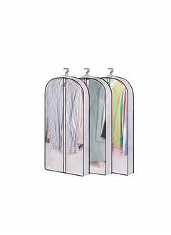 KASTWAVE Garment Bags,  Hanging Garment Bags, 40" Hanging Garment Bags for Closet Storage Suit Bag 4" Gusseted Clear Clothes Cover for Coat, Jacket, Sweater (3 Packs)  - Image 1
