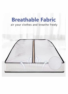 KASTWAVE Garment Bags,  Hanging Garment Bags, 40" Hanging Garment Bags for Closet Storage Suit Bag 4" Gusseted Clear Clothes Cover for Coat, Jacket, Sweater (3 Packs)  - Image 3