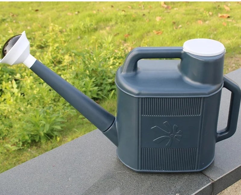 Watering Can Long Spout with Detachable Shower Nozzle 10L Container for Indoor and Outdoor Plant, Dragonfly Design, Garden Plant Irrigation 32X26.5X8CM (Grey) - Image 4