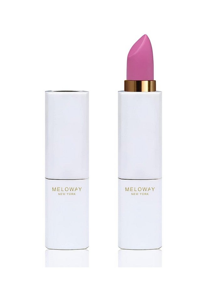 MELOWAY Hirise Hydrating Matte Lipstick ; Moisturizing, Highpigment, Vegan Formula In Multiple Shades ; Longlasting, Nondrying, Onehanded Capless Lipstick For Easy Application, Pink Lotus  - Image 1