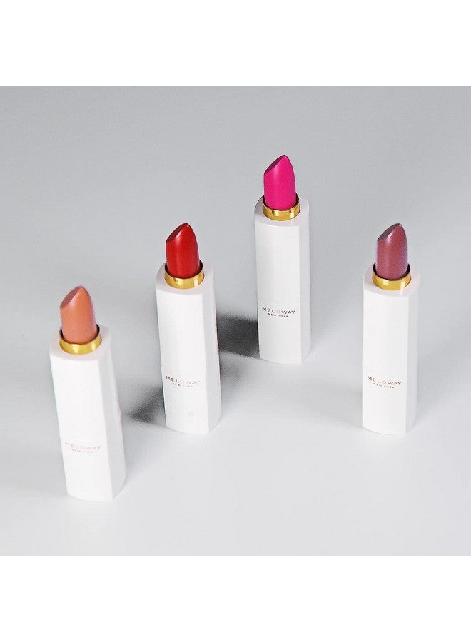 MELOWAY Hirise Hydrating Matte Lipstick ; Moisturizing, Highpigment, Vegan Formula In Multiple Shades ; Longlasting, Nondrying, Onehanded Capless Lipstick For Easy Application, Pink Lotus  - Image 5