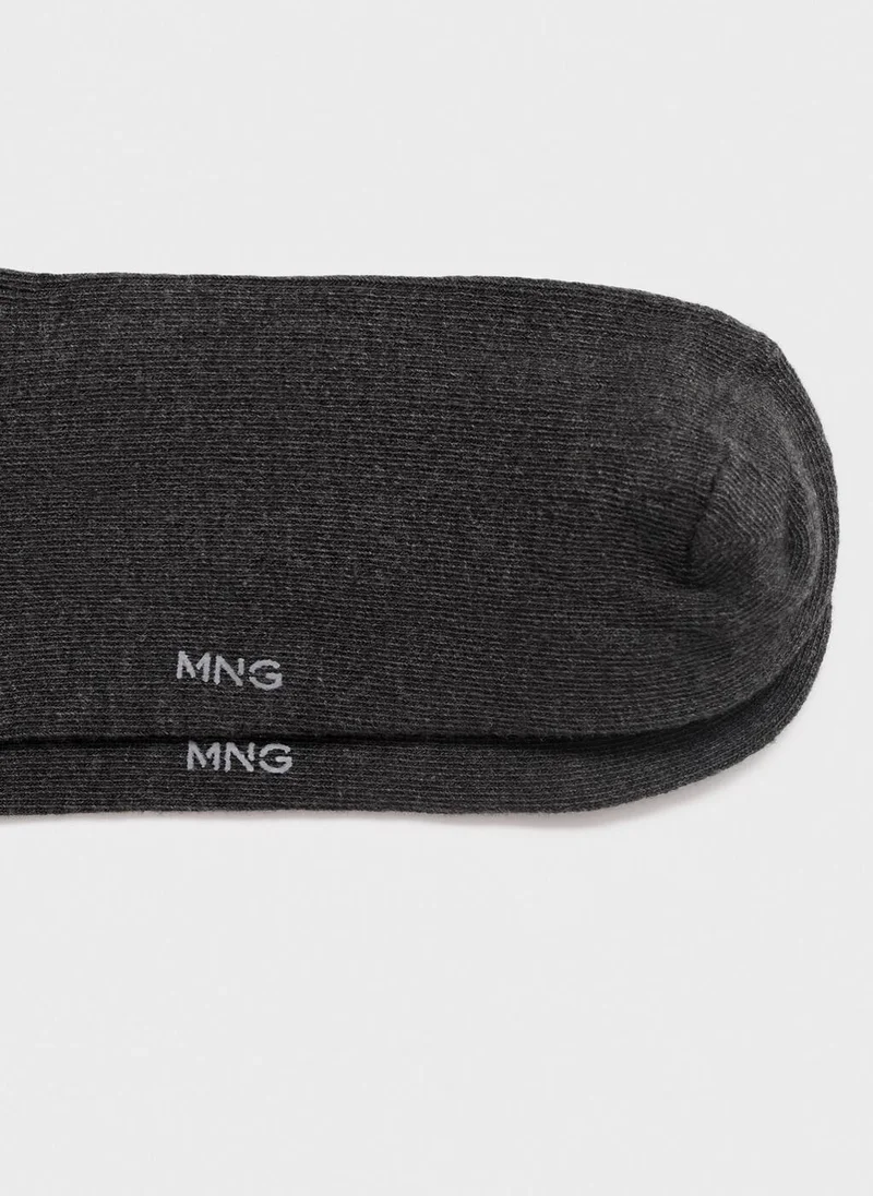 Mango Man Embroidered Cotton Socks