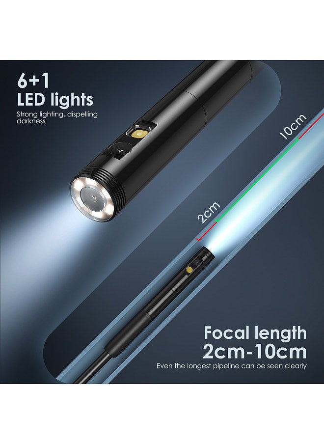 1920*1440 Endoscope Camera with 6+1 LED Light 2 Camera IP67 Waterproof Inspection Camera TYPE-C to Micro, TYPE-C to iOS 300cm/118inch Snake Cable