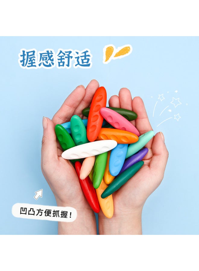 HELPS Children's Color Plastic Crayons Do Not Dirty Hands 12/24/36 Color Primary School Students Painting Graffiti Oil Painting Stick Boxed Crayons - Image 3