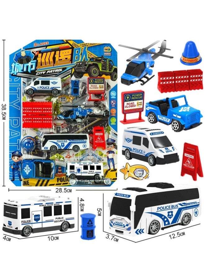 Postage Children's House Barbecue Seafood House Stall Night Market Kindergarten Convenience Store Supermarket Mixed Wholesale-Color:54630 Hanging Plate [pull Back City Patrol Car] 246-23 - Image 1