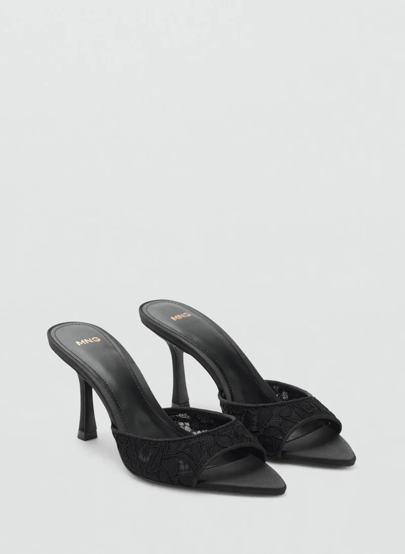 مانجو Lace heeled sandals