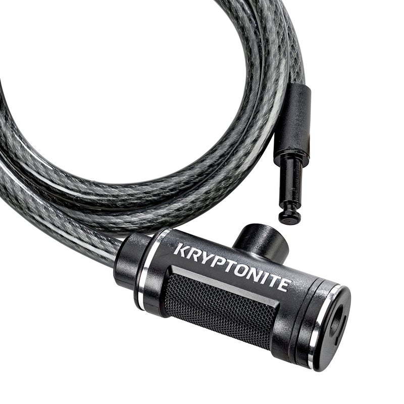 Kryptonite Bike Lock Cable, 6ft. x 12mm Braided Steel Cable Anti-Theft Security Bicycle Lock with Keys for Outdoor Equipment, Bicycles, Scooters, Fence, Gate,Black - Image 2